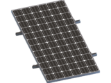 Kit De Minirieles Para Panel Solar Arreglo 1X1 Para Instalación Plano En Lámina