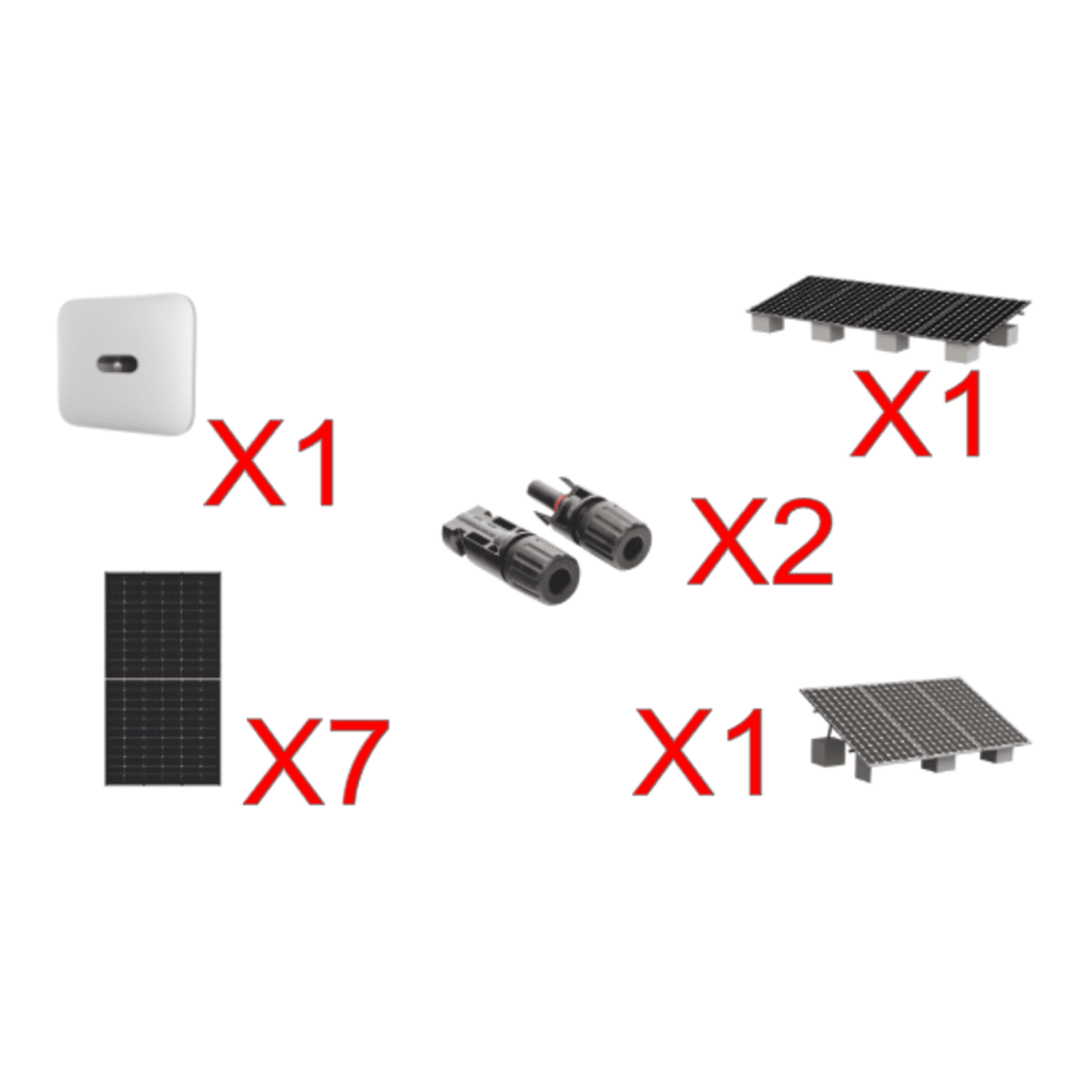Kit Solar Interconexion / 4 kW 220Vca / Inversor HUAWEI/ Montaje Incluido