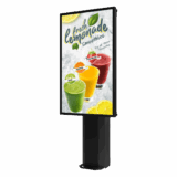Montaje Tipo Kiosco para exterior Compatible con Pantallas de 55" Samsung OH55AS / Diseño Ultradelgado / METAL / Exterior IP65 / Base Pedestal 8"