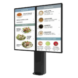 Montaje Tipo Kiosco para exterior compatible con Pantallas de 55" Samsung OH55AS / Diseño Ultradelgado / METAL / Exterior IP65 / Base Pedestal 8" / Soporte para 2 pantallas