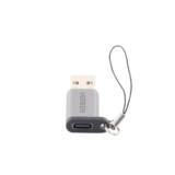 Adaptador USB 3.0 Macho a USB-C 3.1 Tipo C Hembra |Carga y Sincronización de Datos | Admite Corriente de 3A | Transferencia de hasta 5 Gbps | Amplia Compatibilidad | Chip VL160 | Caja de Aluminio | Color Gris