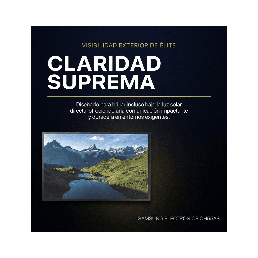 Pantalla Profesional LED 55" para Exterior con Vidrio Templado de Protección 5T, Full HD (1080p), HDMI/HDBaseT (LAN), Brillo 3500 cd/m2. Compatible VESA - Image 5