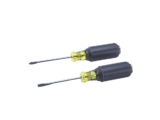 Juego de 8 Desarmadores con Mango Cushion-Grip™: 2 de punta Plana de 1/4'' (6.4 mm) y 5/16'' (7.9 mm); 2 de punta Cabinet de 5/16'' (7.9 mm) y 3/16'' (4.8 mm); tres de punta Phillips n.º 1, n.º 2 y n