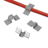 Clip adhesivo 12,7 mm, gris claro