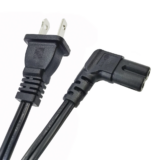 Cable de Alimentación Eléctrica para 120-240 Vca / 1 Metro (3.28 Pies) / 2 Clavijas Tipo Americano / Conector en Forma Tipo L