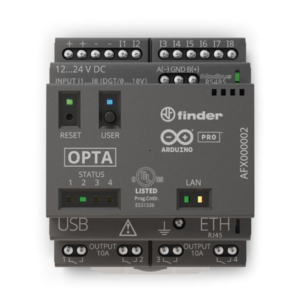 PLC Industrial Arduino Opta / Micro PLC IoT / Dual-core STM32H747XI / 8 Entradas Analógicas-Digitales / 4 Relés 10A / Ethernet / RS-485 / WiFi / Bluetooth / Programación IEC-61131-3 / IP20 - Image 3