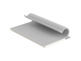 Clip Adhesivo Tipo J, Para Cables de Hasta 6.4 mm de Diametro, Uso Interior, Color Gris, Paquete de 100pz