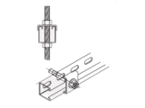 Tope Unicanal  "U" para Tornillo de  3/8" ( 9.5 mm ).