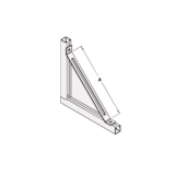 Base Rectangular con 2 perforaciones para Perfil Sencillo.