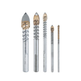Juego de 5 brocas para vidrio de 1/8"-3/16"-1/4"-3/8"-1/2"