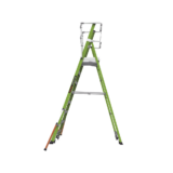 Escalera Fija de 8′ (2.4m) de Fibra de Vidrio con Jaula y Peldaños de Aluminio. (SKU:19708-146).