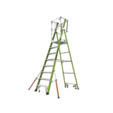 Escalera Fija de 8' (2.4m) de Fibra de Vidrio con Jaula y Peldaños de Aluminio. (SKU:19708-146).