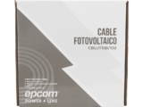 Cable Fotovoltaico Negro / Cobre Estañado / 6 mm² (10 AWG) / 2000V / Rollo de 100m / / UL 4703 y TUV