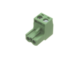 Conector terminal de alimentación de 2 pines en color verde (EPO)