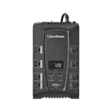 UPS de 825 VA/450 W, Topología Línea Interactiva, Entrada 120 Vca NEMA 5-15P, Tipo Gabinete Compacto, Con 8 Tomas NEMA 5-15R