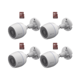 Kit de Camaras WiFi, Incluye 4 Piezas CS-H3C y 4 Piezas HS-TF-E1/32G  / Detección de Movimiento