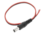 Cable con Conector Macho (Pigtail) / Alimentación para Vcc con Puntas Libres / Polarizado / Largo 22 cm (8.66 Pulgadas) / Calibre 22AWG.