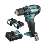 Atornillador broquero cambio rápido 3/8”. 2 baterías 12v de 1.5 amperes y cargador.