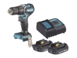Rotomartillo/Taladro Inalámbrico SIN CARBONES, Broquero de 1/2", 1,700 RPM, 18V, Torque: 42 N.m C/2 Bat. (1.5Ah) y Cargador.