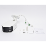 [FlexVu] [PROTECCIÓN ACTIVA] Bala IP Panorámica 4 Megapixel / 2 Lentes 2.8 mm (180°) / Imagen a Color 24/7 (ColorVu) / PoE / WDR 130° / IP67 / ACUSENSE / Luz Estroboscópica y Alarma Audible / 40 mts Luz Blanca / Micro SD