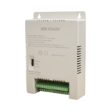 Fuente de Poder Regulada 12 Vcc / 13.5 Vcc / 15 Vcc para 16 Cámaras / 16 Amp (1 Amp por Salida) / Voltaje de Entrada 90 - 130 VCA / Soporta 4K / Modo para Largas Distancias