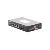 Switch Industrial No Administrable Gigabit / 3 Puertos Gigabit PoE+ (30 W) + 1 Puerto Gigabit PoE++ (60 W) / 2 Puertos SFP / 65 W Total / 48 a 57 VCD / Ideal para Proyectos / 300 Metros de Distancia
