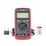 KIT Multímetro Digital DT9205A 600 Vcc / Vca CATII, con Pantalla LCD. Incluye Batería ER-9V de 9V