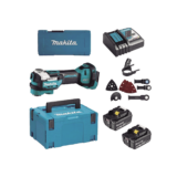 Multiherramienta Oscilante Inalámbrica de 18V, incluye 2 Baterías  BL1850B de 5.0 A, Cargador DC18RC, Accesorios y Estuche Makpac