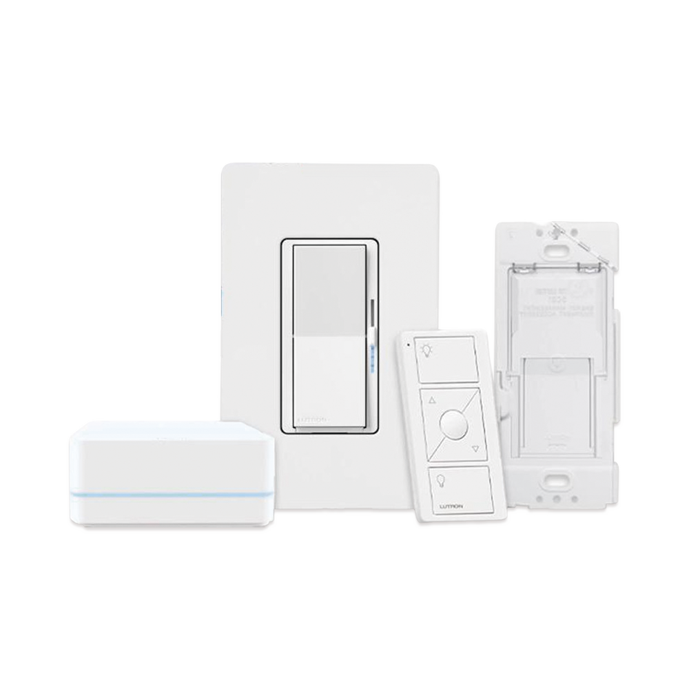 (Caseta Wireless) Kit Hub controlador, atenuador, control remoto PICO, base de pared y tapa. - Image 3