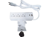 Tomacorriente para Escritorio / Cuenta con Bracket Ajustable a Diferentes Grosores / 3 Contactos 110VCA / 2 Contactos para Carga USB ( 1 contacto USB-A + 1 contacto USB-C )
