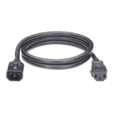 Cable de Alimentación Eléctrica Con Bloqueo de Seguridad, de IEC C14 a IEC C13, 1.8 Metros de Largo, Color Negro, 1 Pieza