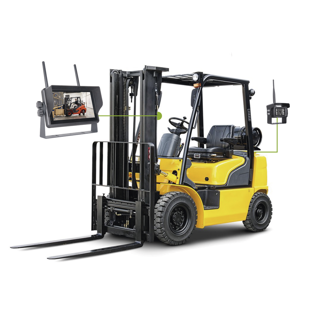 Sistema Profesional Inalámbrico de Cámara de Reversa Infrarroja y Monitor Touch de 7" para Vehículos de Trabajo y Montacargas - Image 12