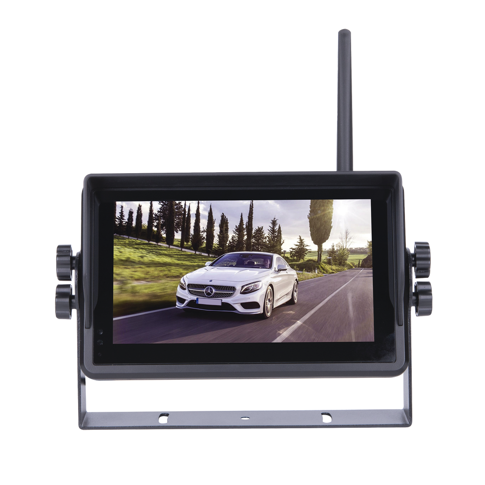 Sistema Profesional Inalámbrico de Cámara de Reversa Infrarroja y Monitor Touch de 7" para Vehículos de Trabajo y Montacargas - Image 2