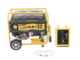 Generador a Gasolina / Planta de Emergencia con Encendido Automático, 6.5KW, 220Vac 2 Fases, Jaula con Ruedas para Fácil Traslado
