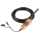 Cámara Boroscopio de Inspección con Conexión para Dispositivos Android®. Cuello de Cisne Blindado de 10′ (3 m) y 6 Luces LED