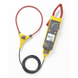 Pinza Amperimétrica de Corriente CC/CA de Verdadero Valor Eficaz con iFlex CAT III 1500 V. Ideal para Sistemas Solares, Eólicos, Baterías, Inversor, etc. Con Certificado de Calibración