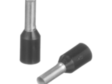 Ferrule Aislado Para Cables 16 AWG, PIN de 6 mm de Longitud, Mango Color Negro, Paquete de 500 Piezas.