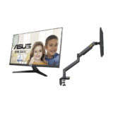 Kit de Montaje de Escritorio Articulado + Monitor Profesional Ultra Delgado 27” Full HD
