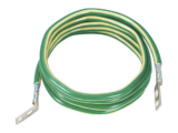 Jumper para Aterrizar Equipos, 6 AWG, con Terminal Doblada a 45 Grados, Para Conexión a Tierra y Terminal Recta Para Equipos, 3.6 m de Largo