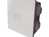 Caja Estanca de PVC Para Derivación y Conexión, 6 Entradas, Tapa a Presión, 80×80×40 mm (Mayor Área Interna, Uso Exterior IP44, Material que no Propaga el Fuego y Libre de Hálogenos