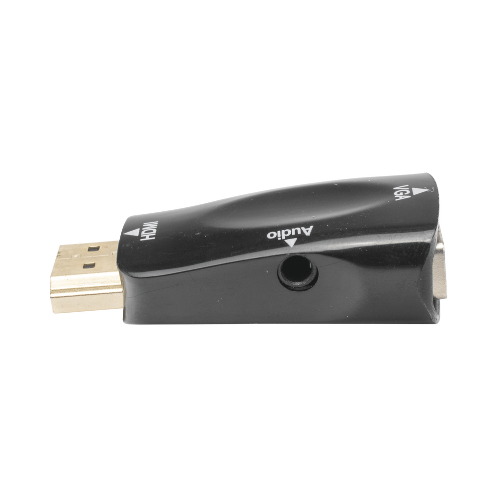 Adaptador (Convertidor) HDMI a VGA / HDMI Macho a VGA Hembra / Resolución 1920x1080 @ 60Hz / Adaptador de Audio de 3.5 mm / Chapado en Níquel - Image 2