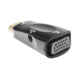 Adaptador (Convertidor) HDMI a VGA  / HDMI Macho a VGA Hembra / Resolución 1920×1080 @ 60Hz  / Adaptador de Audio de 3.5 mm / Chapado en Níquel