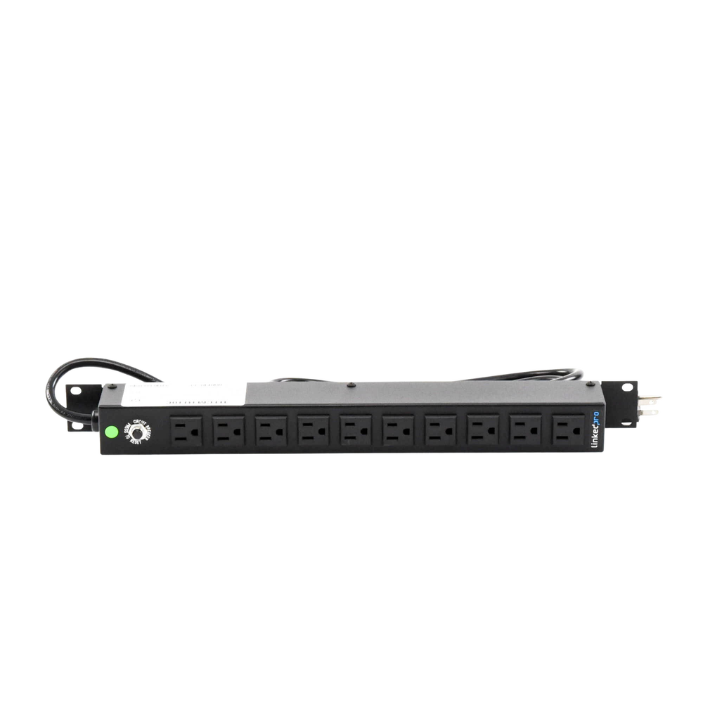Multicontacto Horizontal (PDU) de 10 Contactos (NEMA 5-15R) Rack 19" 1UR. Voltaje Entrada/Salida: 120Vca/15A - Image 5