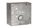 Caja Cuadrada Galvanizada de 4" x 4"/ Profundidad de 2 1/8" /8 Entradas 1", 3 Entradas 1/2" y  2 Entradas 3/4"/ Soldada.
