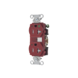 Contacto Duplex de 20 A 125 V CA/ A prueba de Manipulaciones / Nema 5-20R / Grado Hospitalario / Color Rojo.