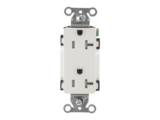 Contacto Duplex Decorador 20 A 125V /  Resistente a manipulaciones / 2 Polos 3 Hilos/ Nema 5-20 R / Color Blanco / Grado Industrial.
