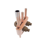 Conector Mecánico para 3 Cables para Calibre 2/0 AWG – 250 KCMIL a Tubería de 3/8″  o  Varilla 5/8″ – 3/4″.