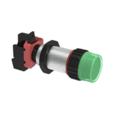 Luz Piloto Verde con Portalámparas 24 V AC/CD / Longitud 40 mm (1.57 pulgadas) / 3/4 NPSM