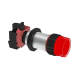 Luz Piloto Roja con Portalámparas 24 V AC/CD / Longitud 40 mm (1.57 pulgadas) / 3/4 NPSM