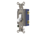 Interruptor de Palanca 15 A 120-277 V CA/ Unipolar / Grado Industrial/ Uso Extra Pesado / Cableado Lateral y Posterior / Color Blanco.
